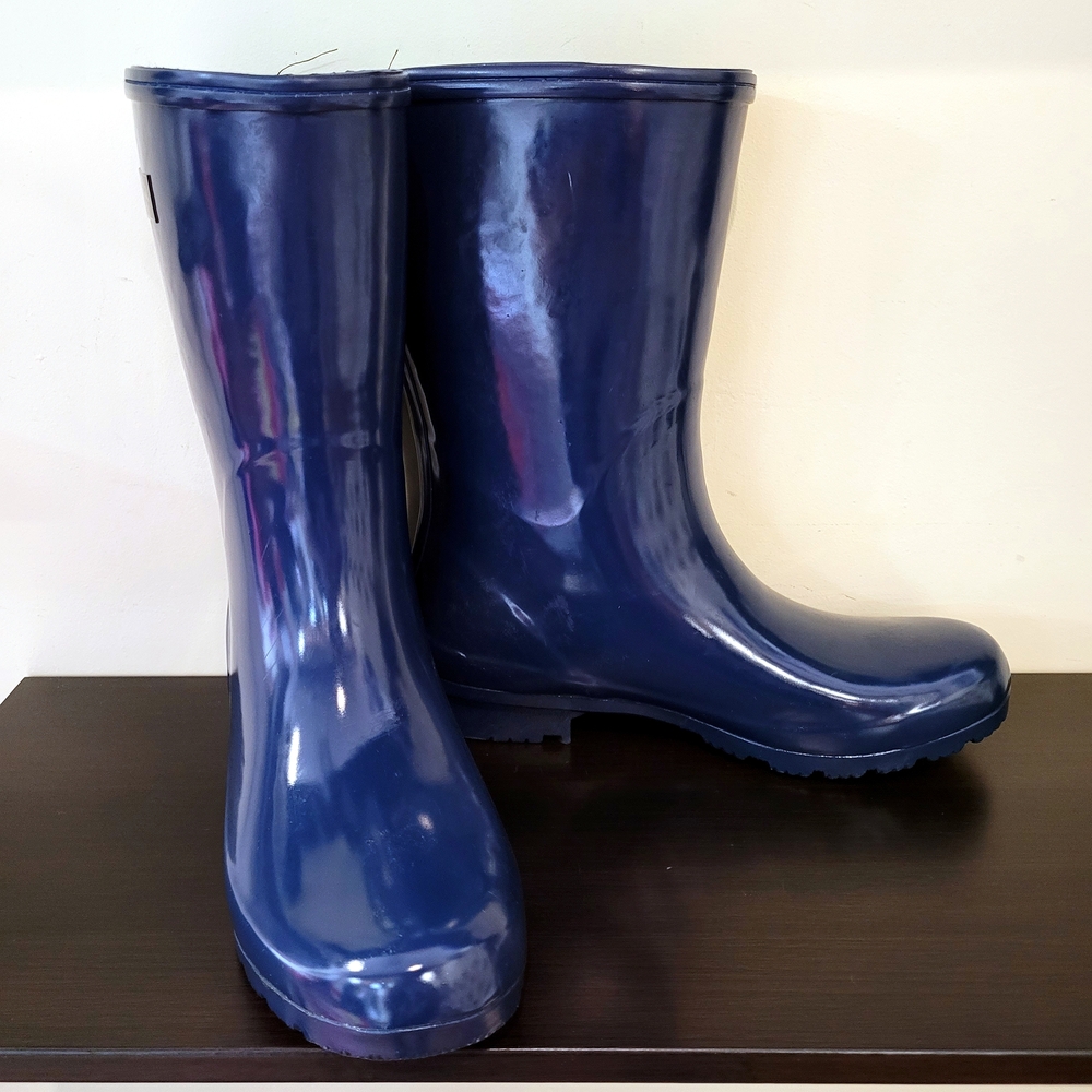 Roma Navy Blue Mid Rain Boots
